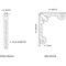 Ekena Millwork Fleur De Lis Wrought Iron Bracket, (Single center brace), Antiqued Warm Silver 1 1/2"W x 12"D x 15"H BKTM01X12X15SFLAWS - alternate 6